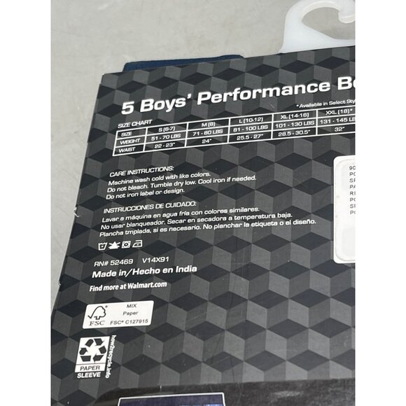 New Athletic Works Boys Boxer Briefs 5 Pair Underwear Polyester Blend S 6-7 READ - Picture 7 of 7